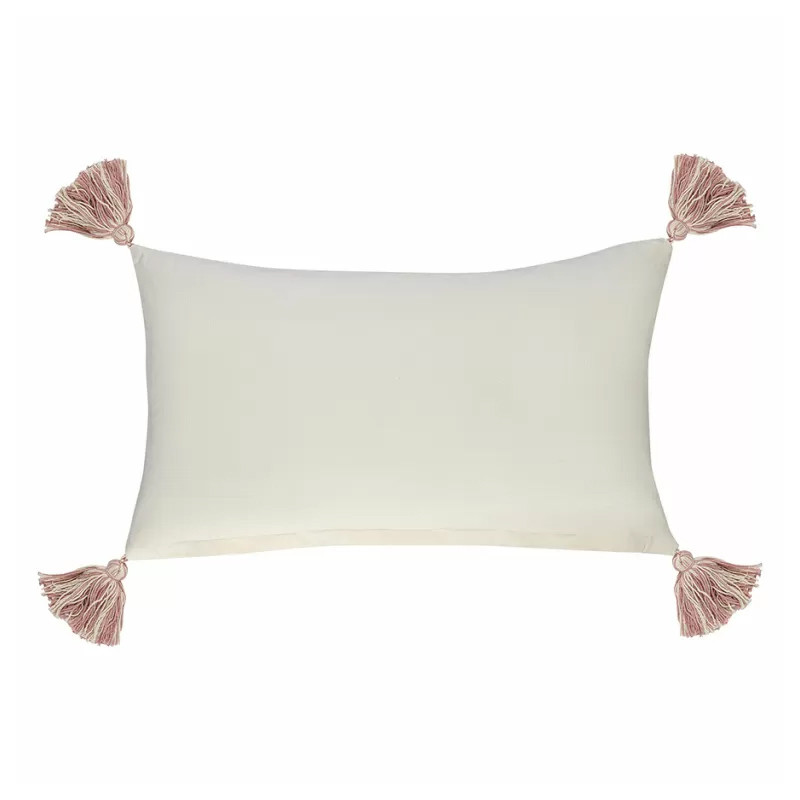 Чехол на подушку с кисточками и вышивкой птиц Ethnic mix Birds Rect