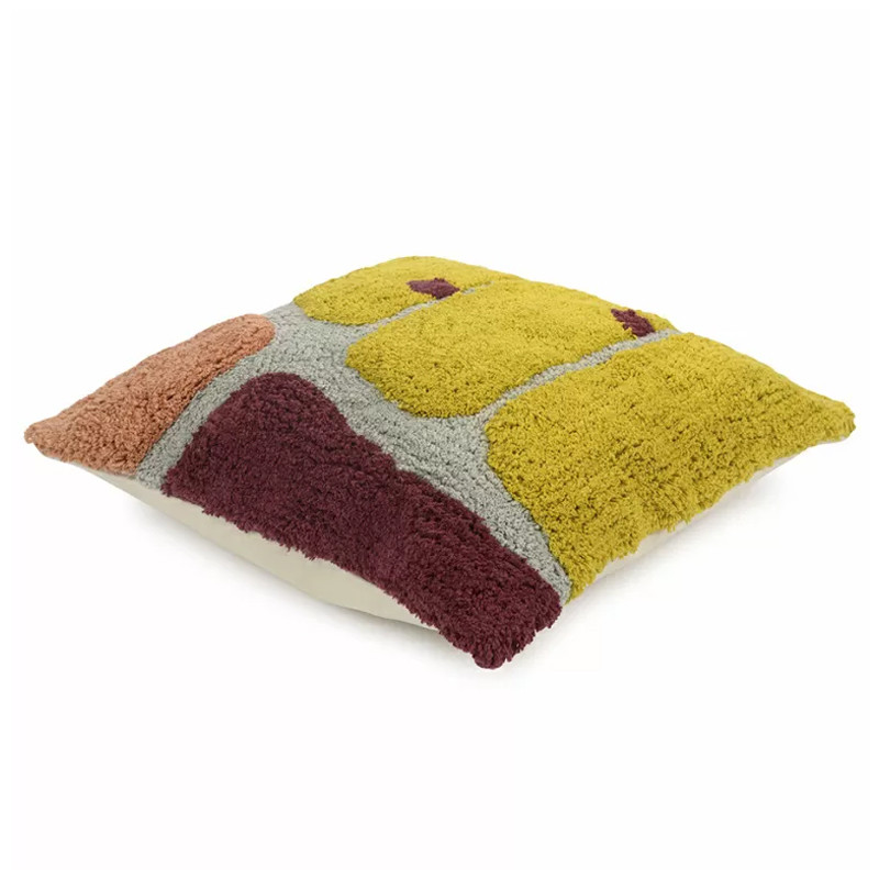 Чехол на подушку с рисунком горчичного цвета Elan Textured