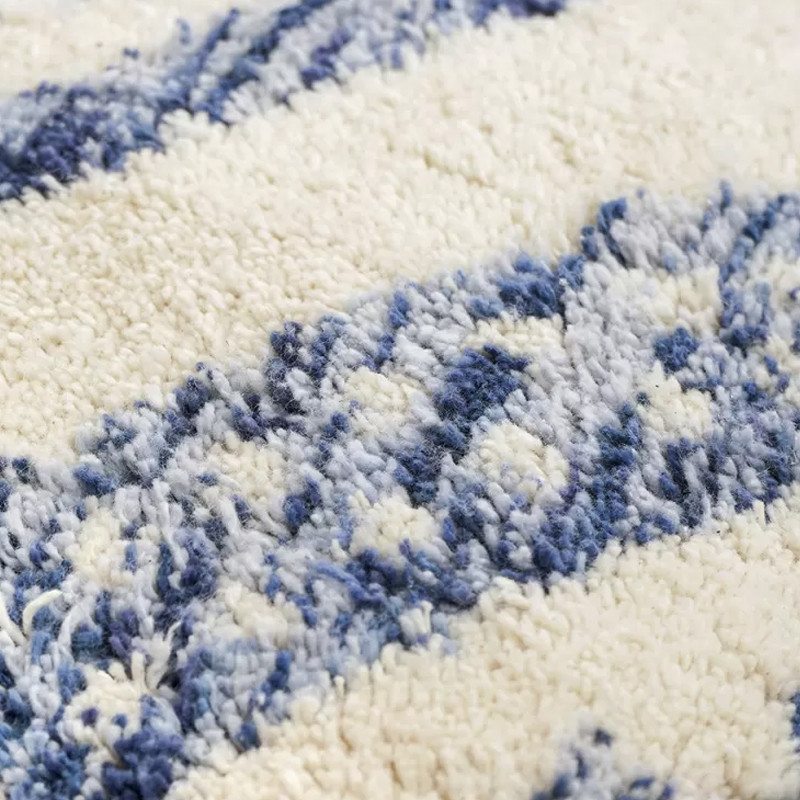 Чехол на подушку с узором в этно-стиле Blue Ikat