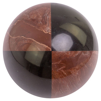 Шар декоративный из натуральных камней Лемезит и Змеевик Черный Natural Stone Spheres