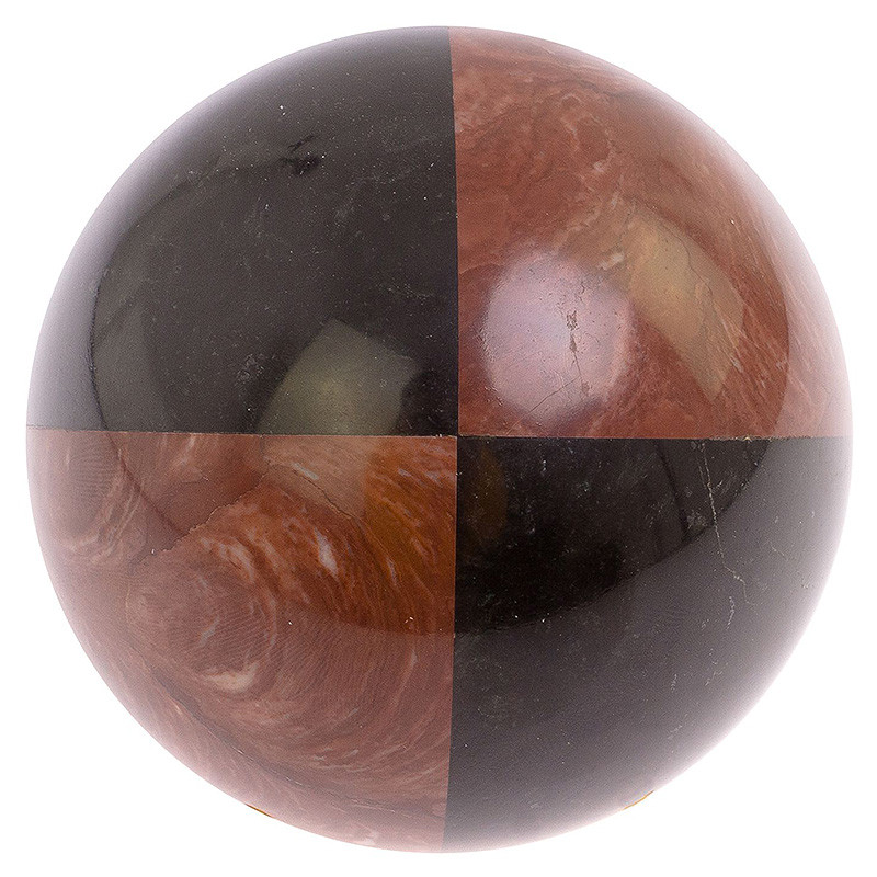 Шар декоративный из натуральных камней Лемезит и Змеевик Черный Natural Stone Spheres