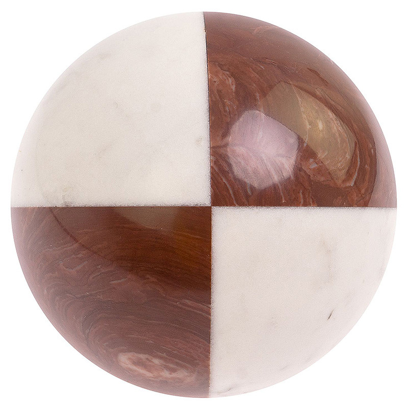 Шар декоративный из натуральных камней Лемезит и Мрамор Белый Natural Stone Spheres