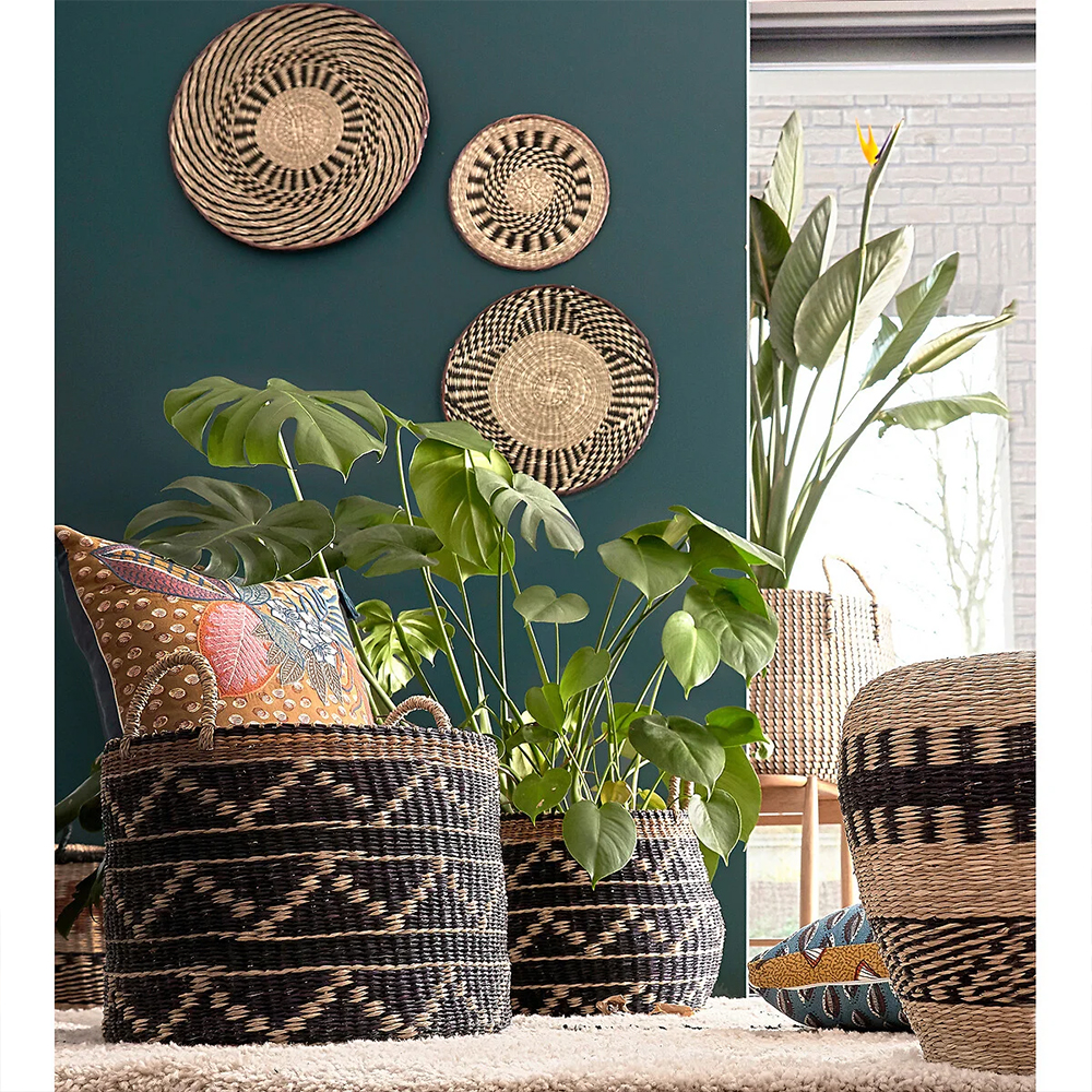 Шарообразная корзина с орнаментом Jokia Wicker Basket