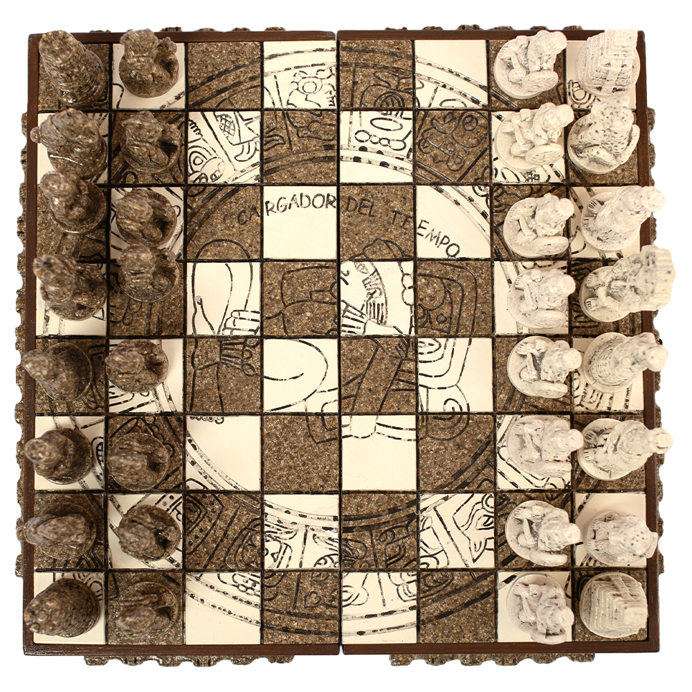 Шахматы из камня Cargador del Tiempo Chess Мексика ручная работа