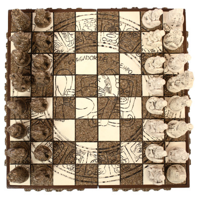 Шахматы из камня Cargador del Tiempo Chess Мексика ручная работа