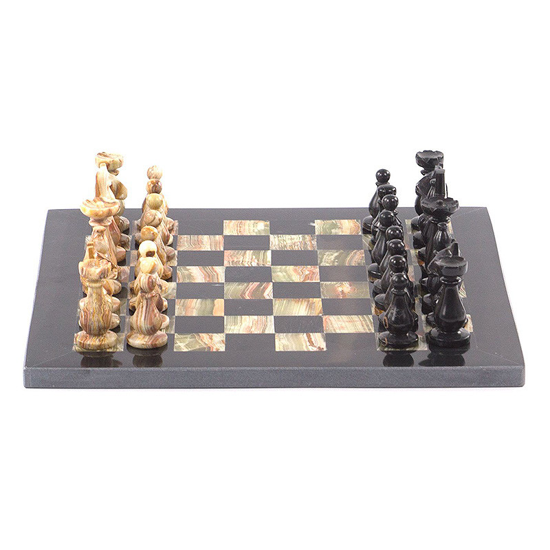 Шахматы настольные из натурального камня Оникс Decorative Thematic Chess