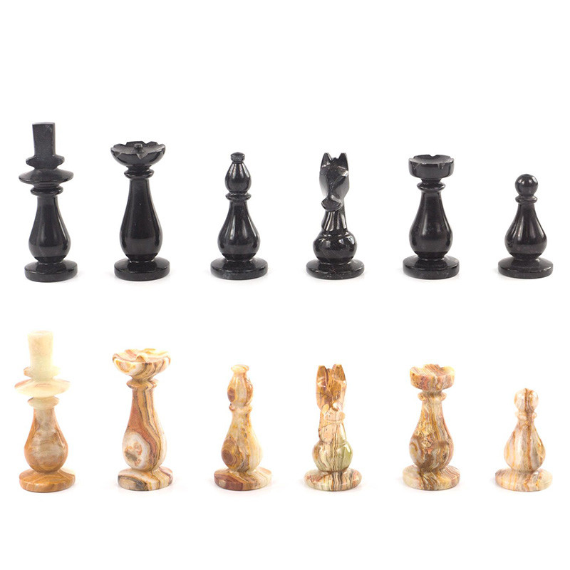 Шахматы настольные из натурального камня Оникс Decorative Thematic Chess