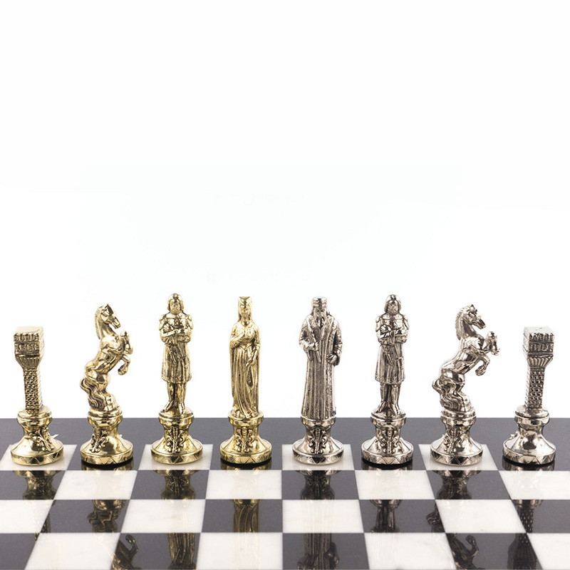 Шахматы Ренессанс с доской из натурального мрамора Decorative Thematic Chess