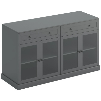 Широкая тумба с ящиками и стеклянными дверцами Percent Glass Cabinet
