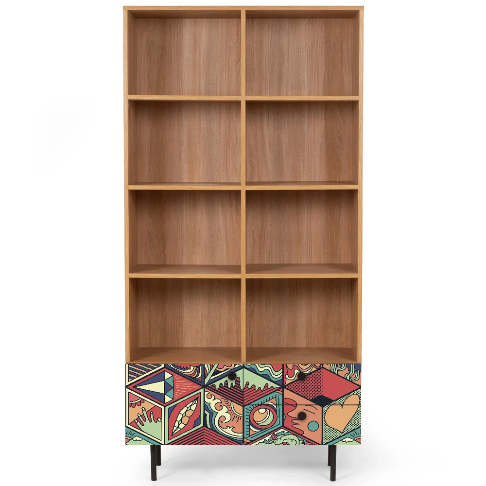 Широкий стеллаж с принтом Elise Rack