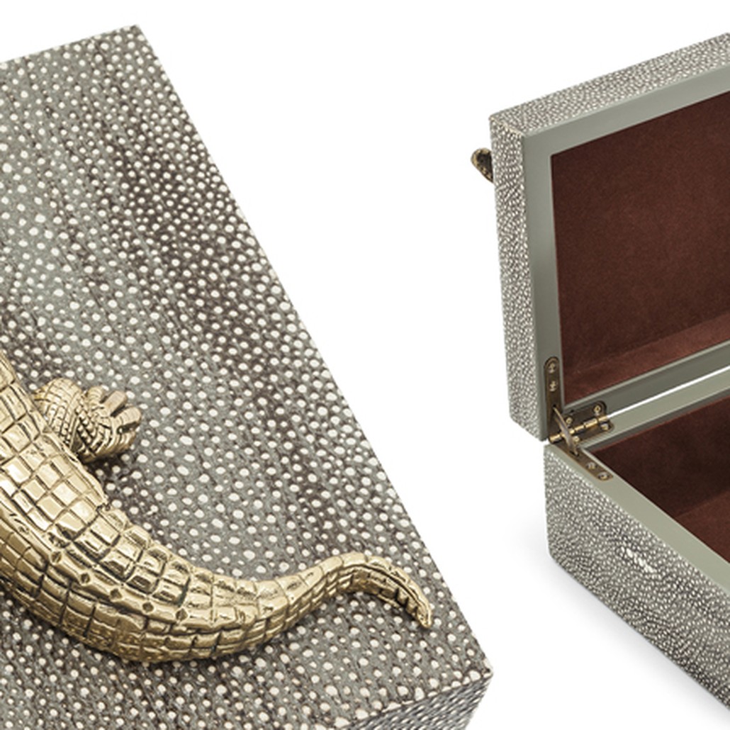 Шкатулка BOX KRIZIA CROCO SQ