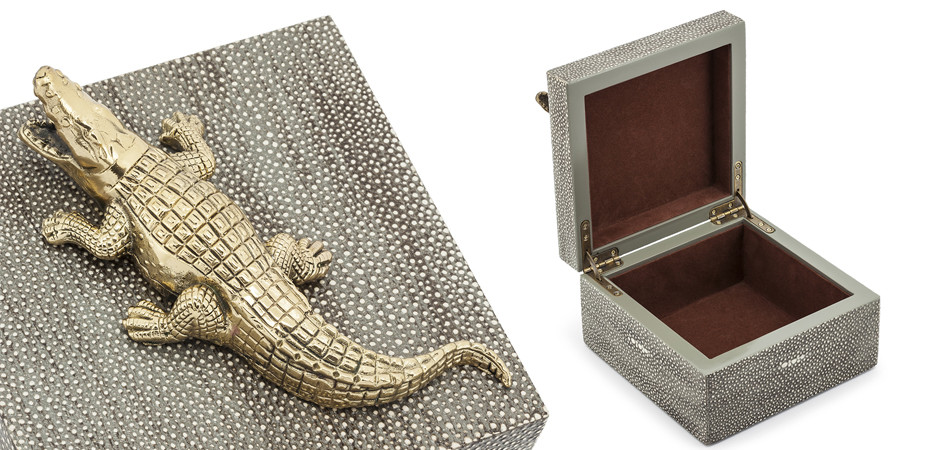 Шкатулка BOX KRIZIA CROCO SQ