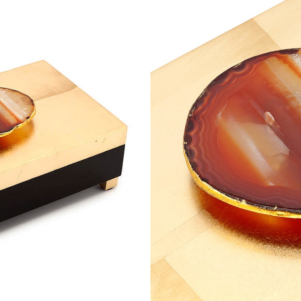 Шкатулка BOX KRIZIA gold with agate