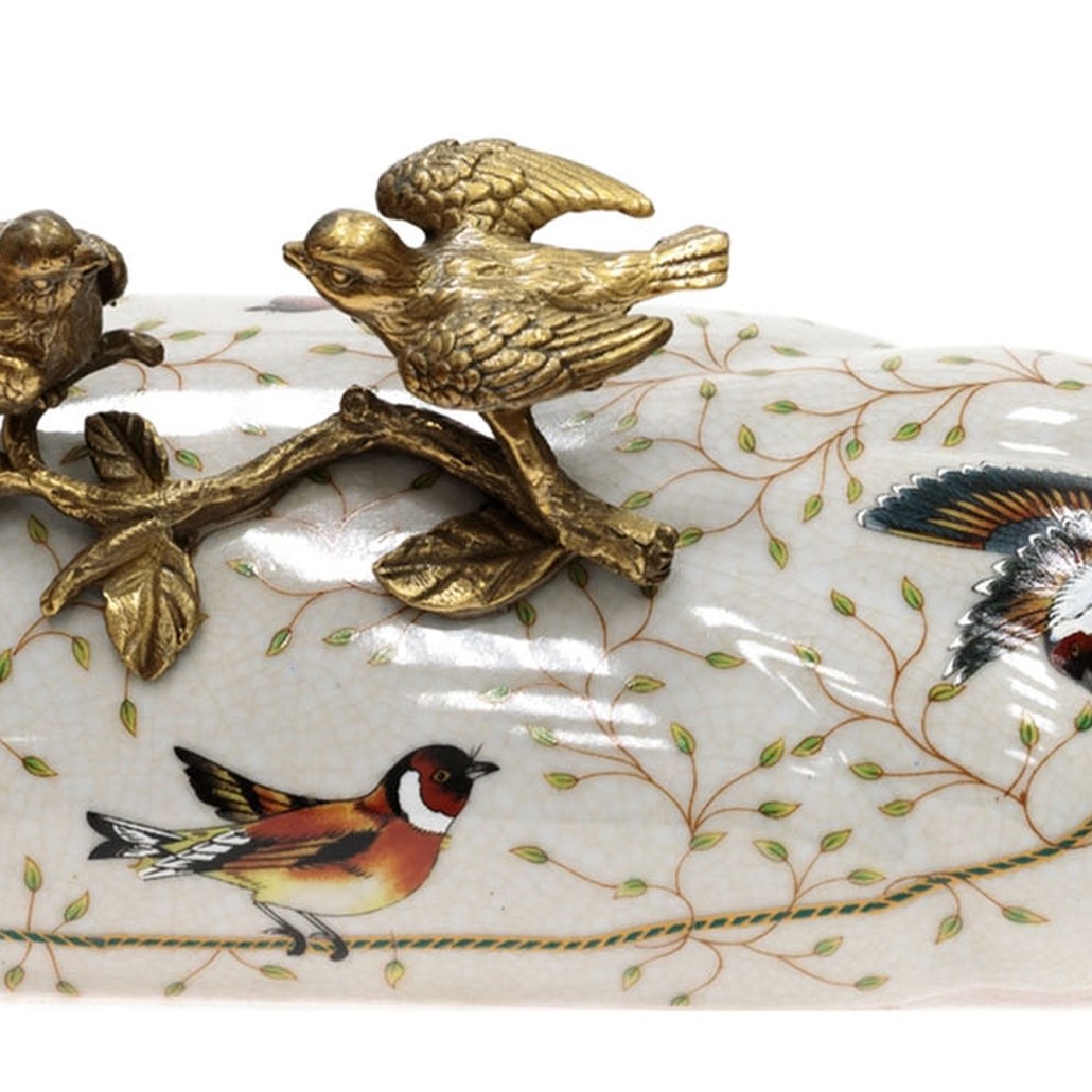 Шкатулка Bronze and Color Birds Box