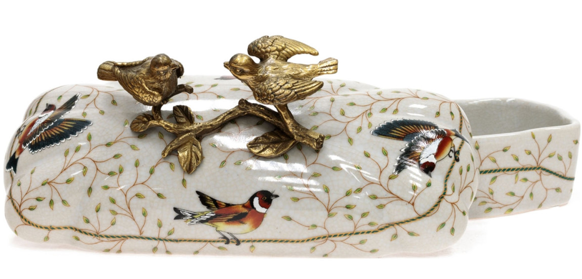 Шкатулка Bronze and Color Birds Box