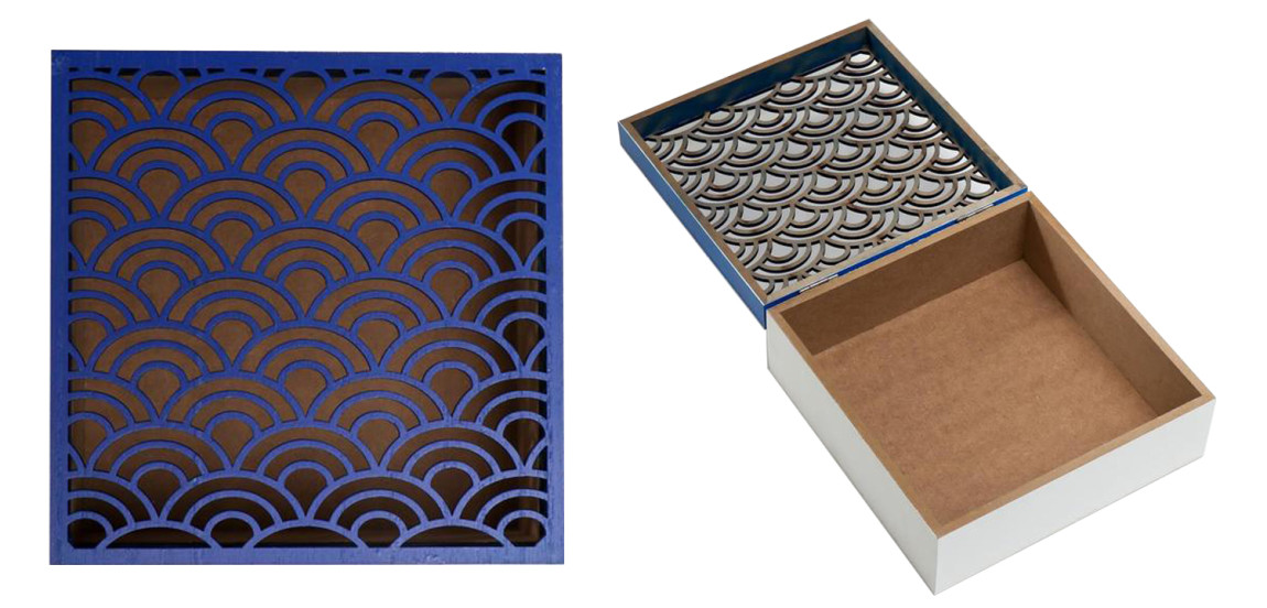 Шкатулка Deep Blue Scales Pattern Box