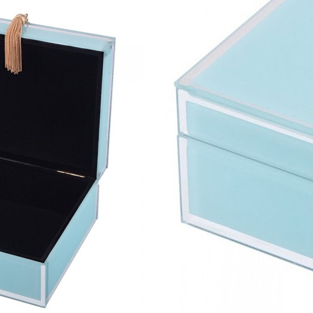Шкатулка Glass Light Blue Box