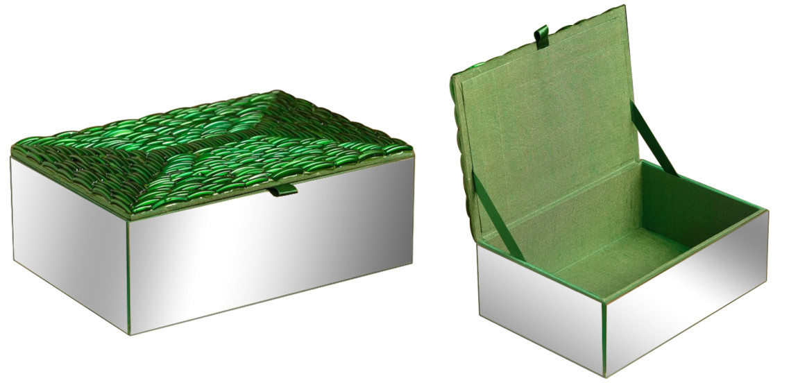 Шкатулка Green Scales Mirrored Box