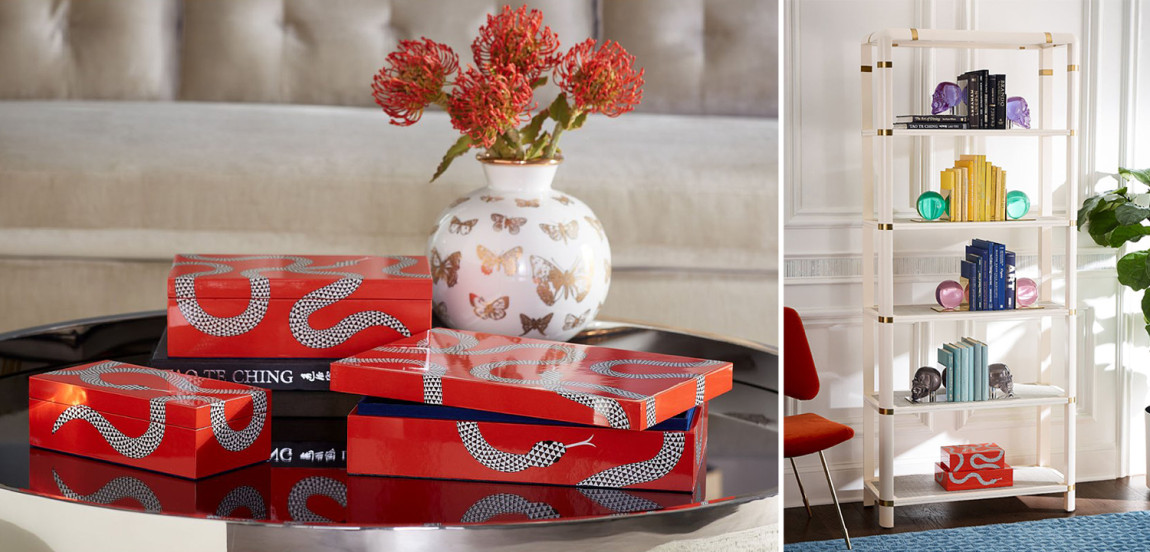 Шкатулка LARGE EDEN LACQUER BOX Jonathan Adler