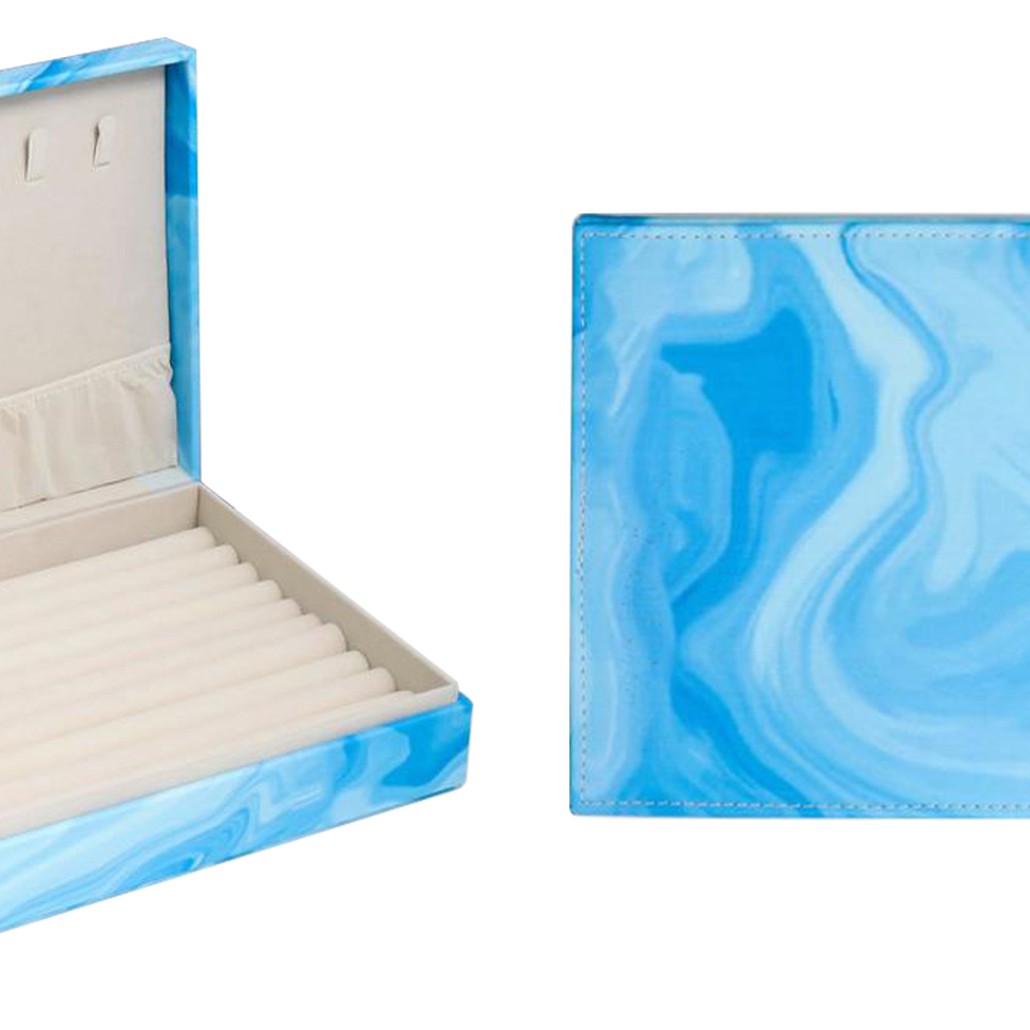 Шкатулка Marble Pattern Box blue
