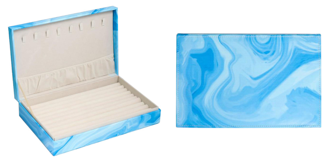 Шкатулка Marble Pattern Box blue