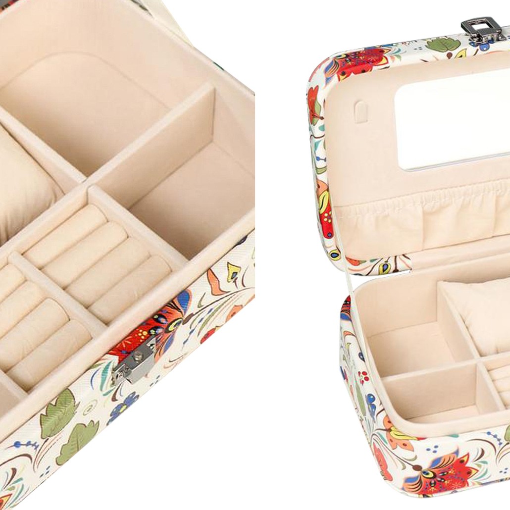 Шкатулка Multicilored Floral Pattern Jewerly Organizer Box