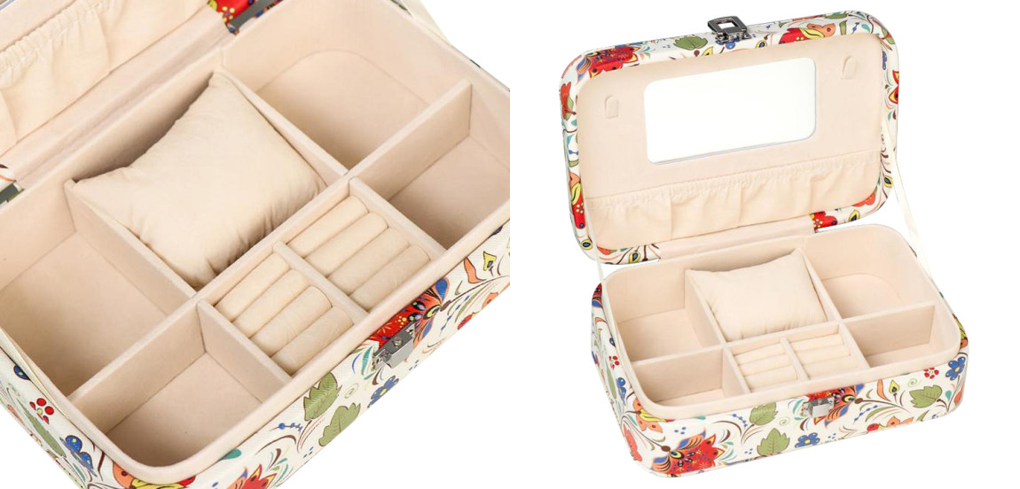 Шкатулка Multicilored Floral Pattern Jewerly Organizer Box