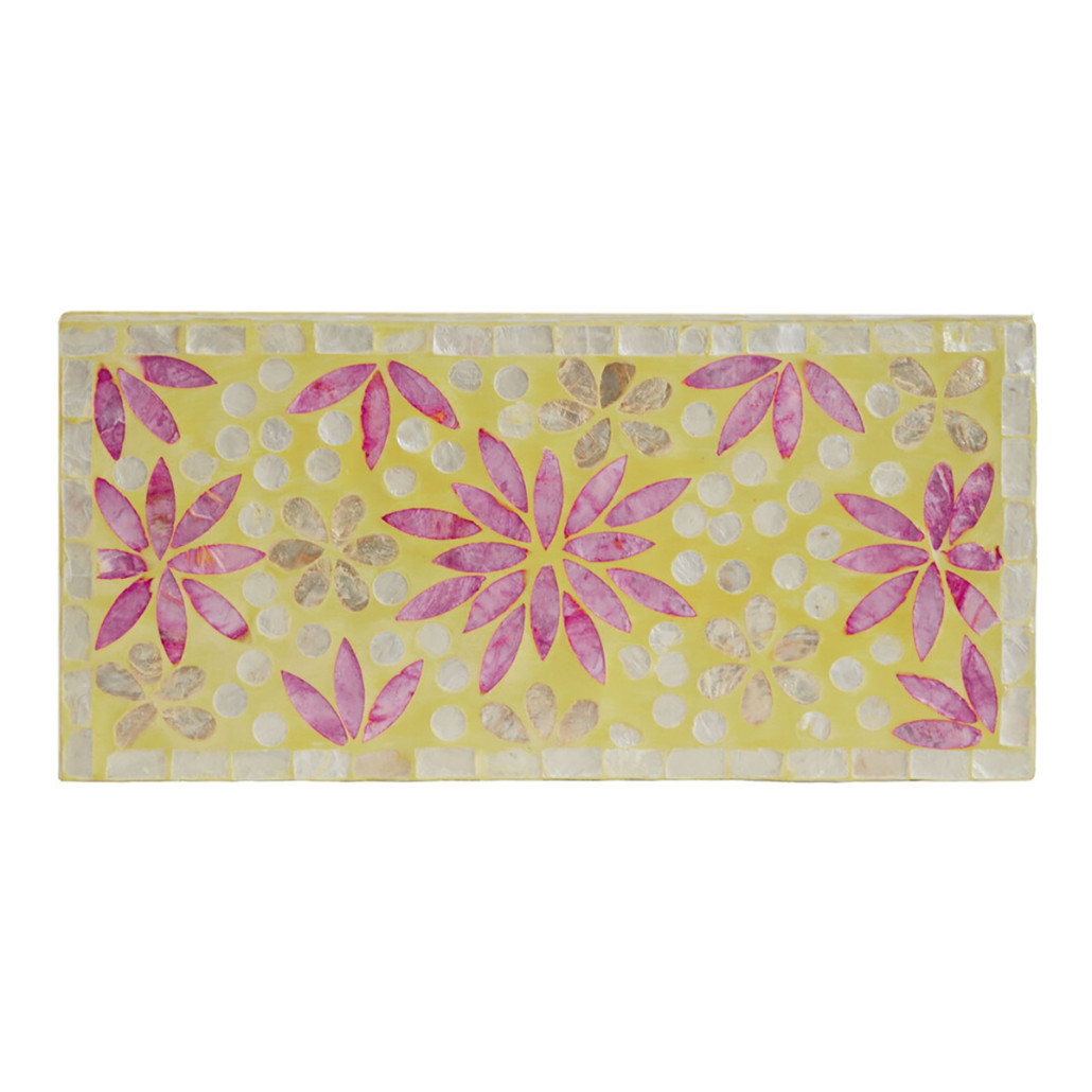 Шкатулка Oceane Bone Inlay Yellow