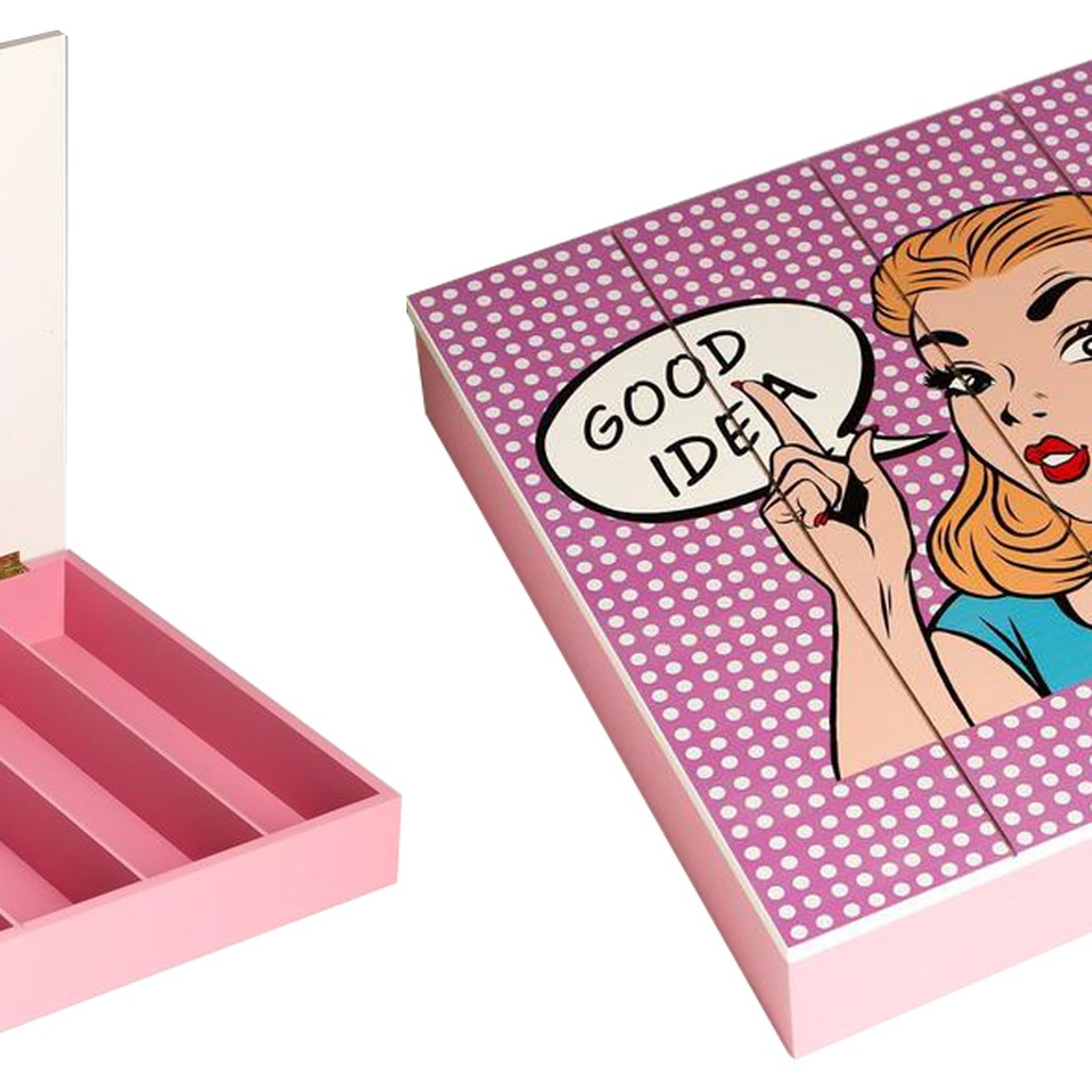 Шкатулка Pop Art Girl pink