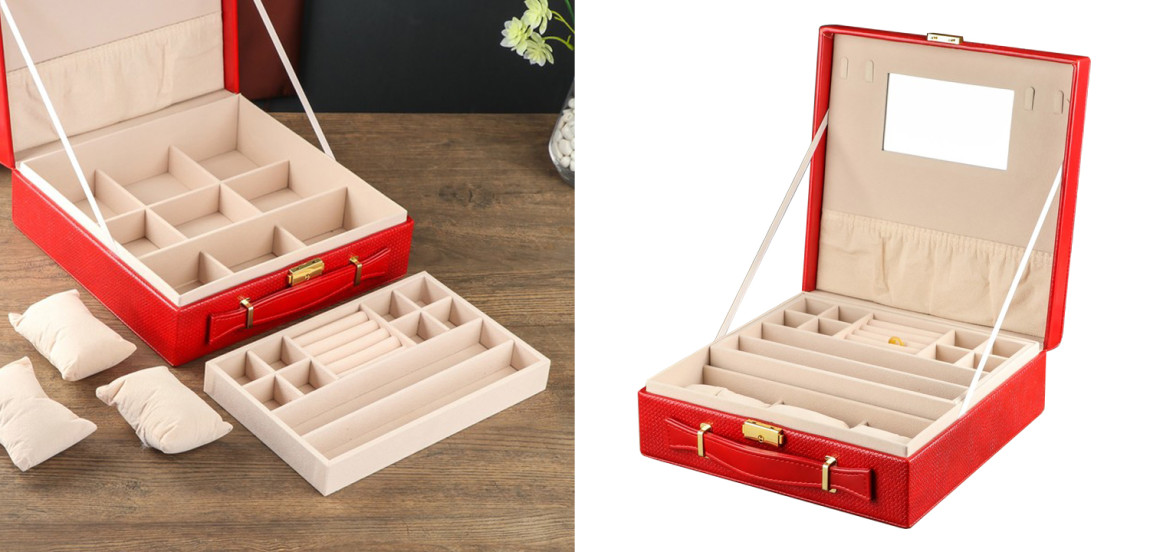 Шкатулка Rowan Jewerly Organizer Box red