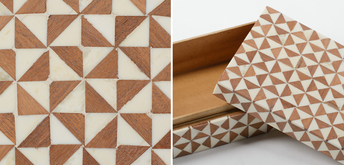 Шкатулка Wood Bone Inlay Box