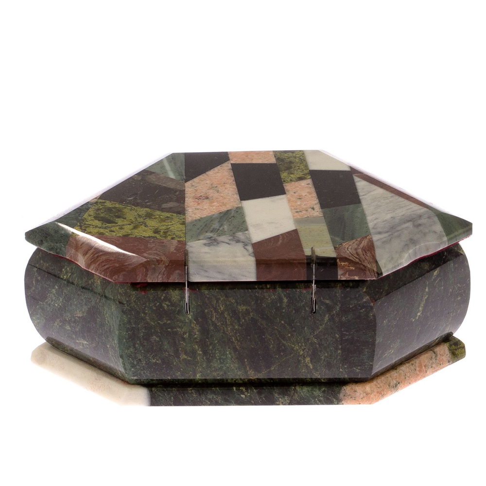 Шкатулка для украшений с мозаикой из натуральных камней Stone Casket