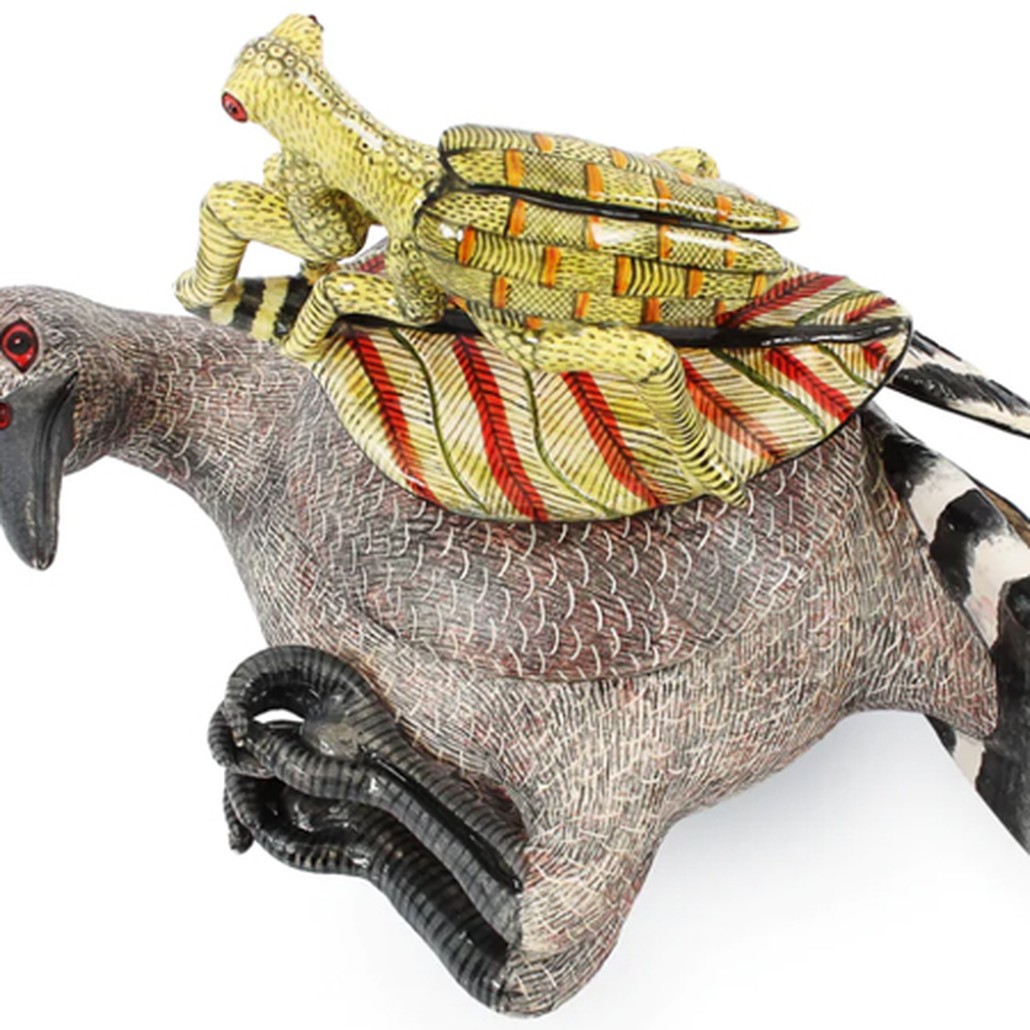 Шкатулка Птичка Hoopoe and Praying Mantis Box
