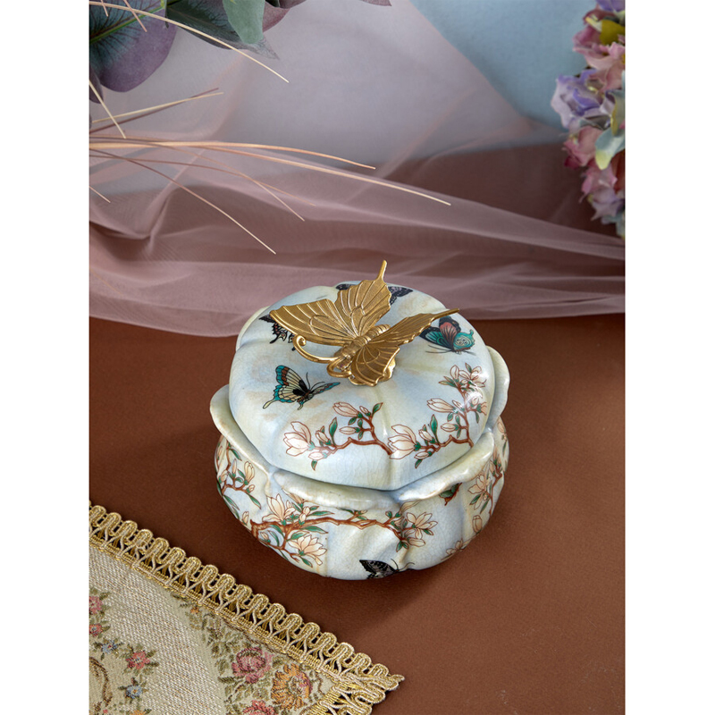 Шкатулка с рисунком ветвей и бабочек Eden Garden