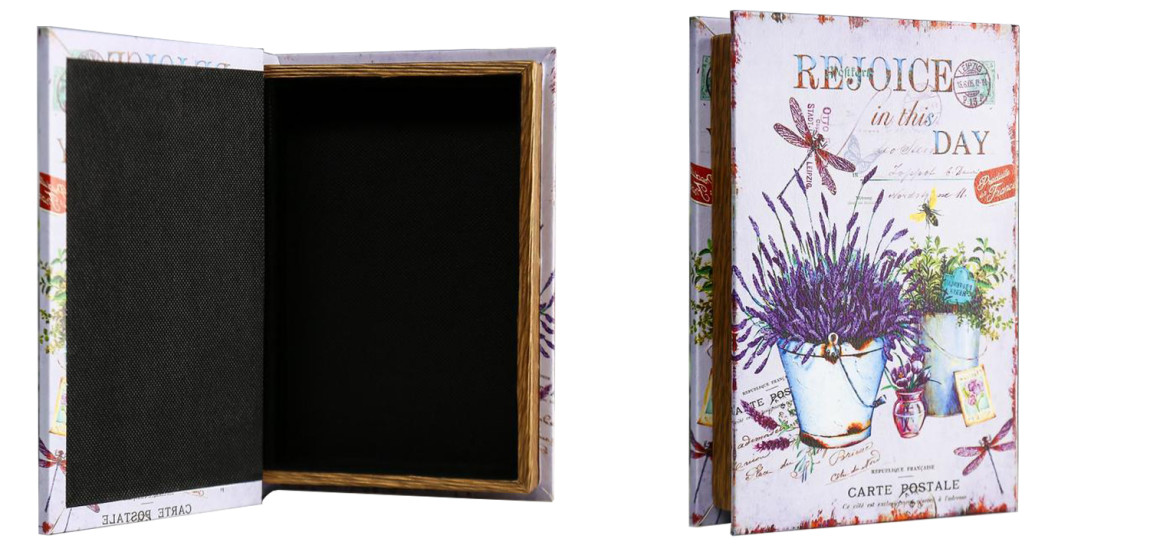 Шкатулка-книга Lavender Mirror Book Box