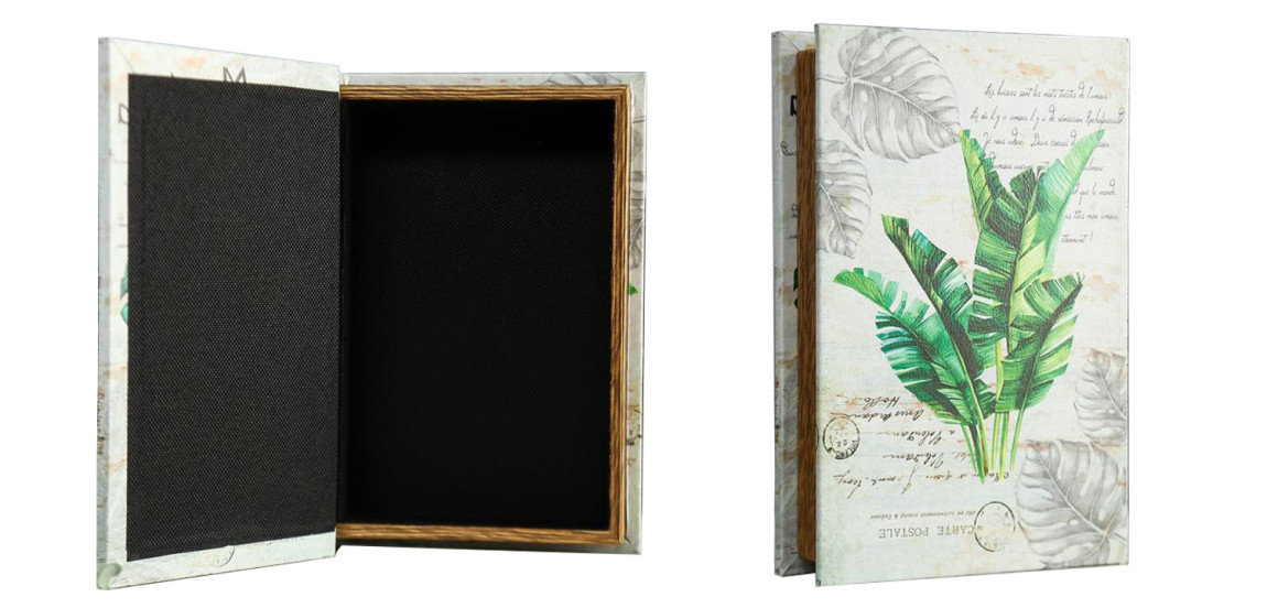 Шкатулка-книга Monstera Leaves Mirror Book Box