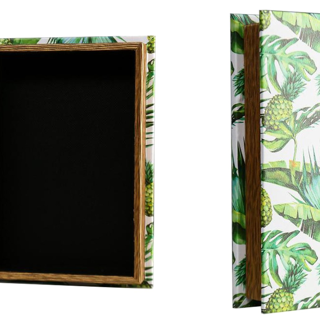 Шкатулка-книга Pineapples and Leaves Mirror Book Box