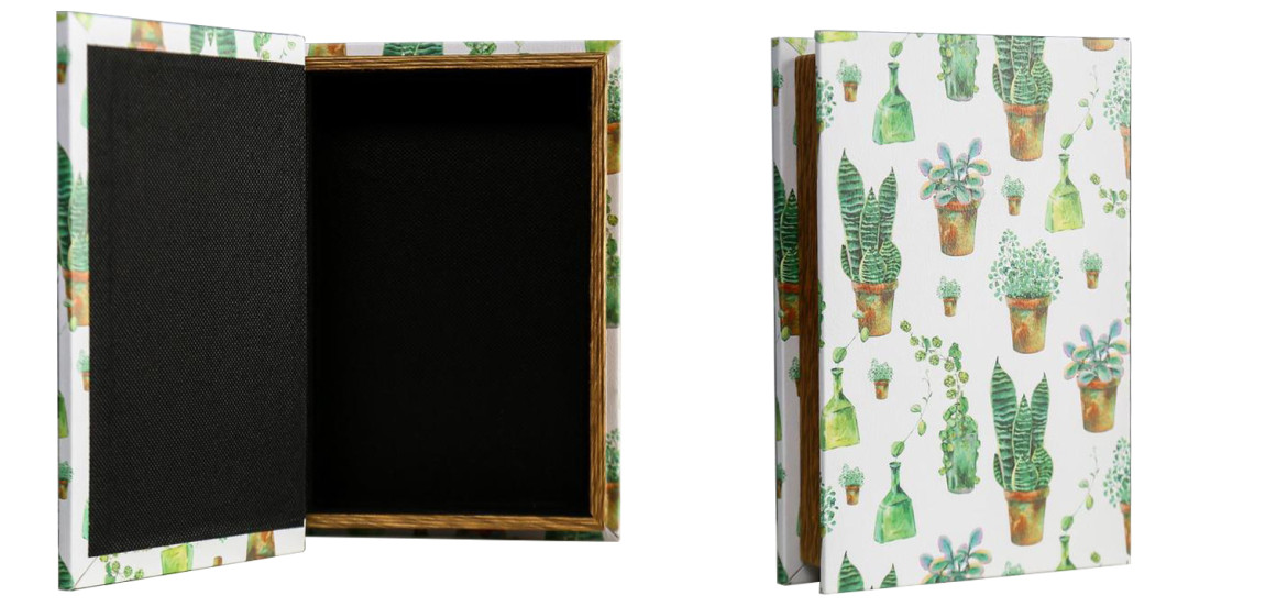 Шкатулка-книга Succulents Mirror Book Box