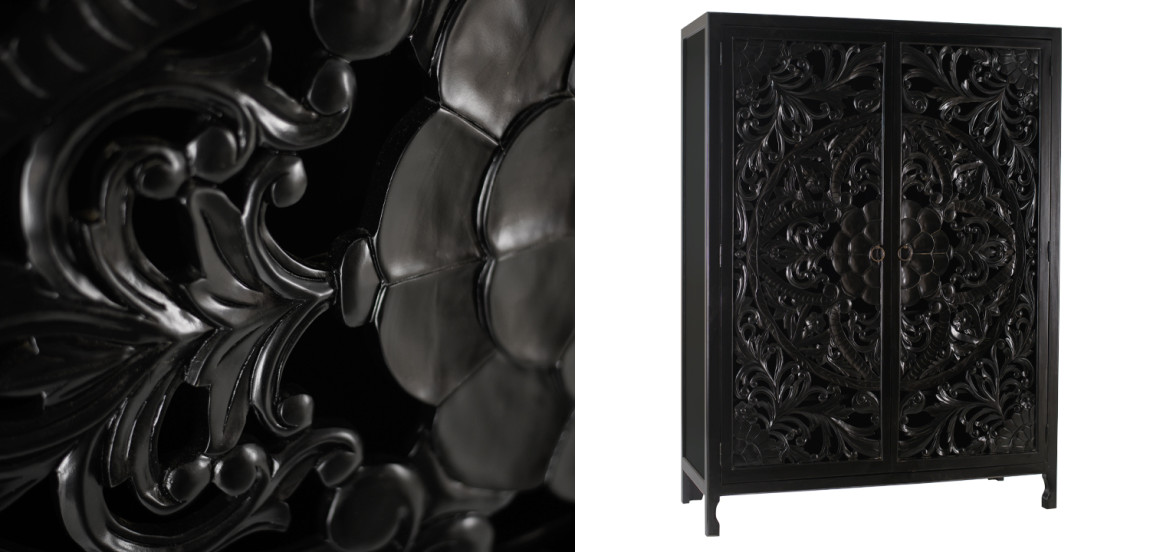 Шкаф Beauden Lace Cabinet Black