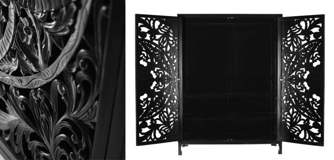 Шкаф Beauden Lace Cabinet Black