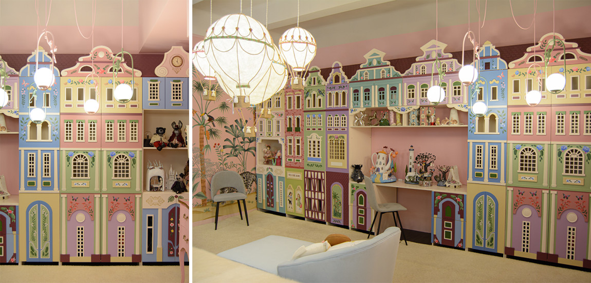 Шкаф Colorful Houses ручная роспись