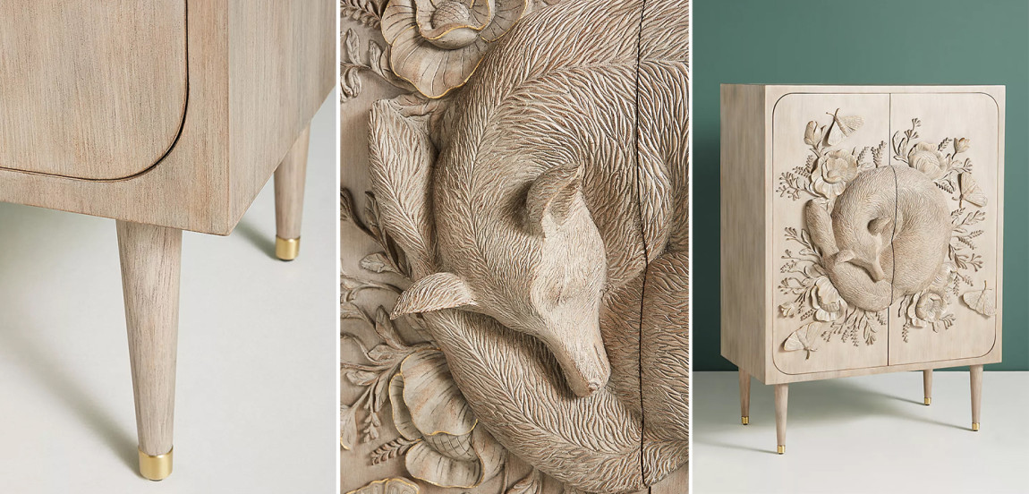 Шкаф Handcarved Land & Sky Cabinet