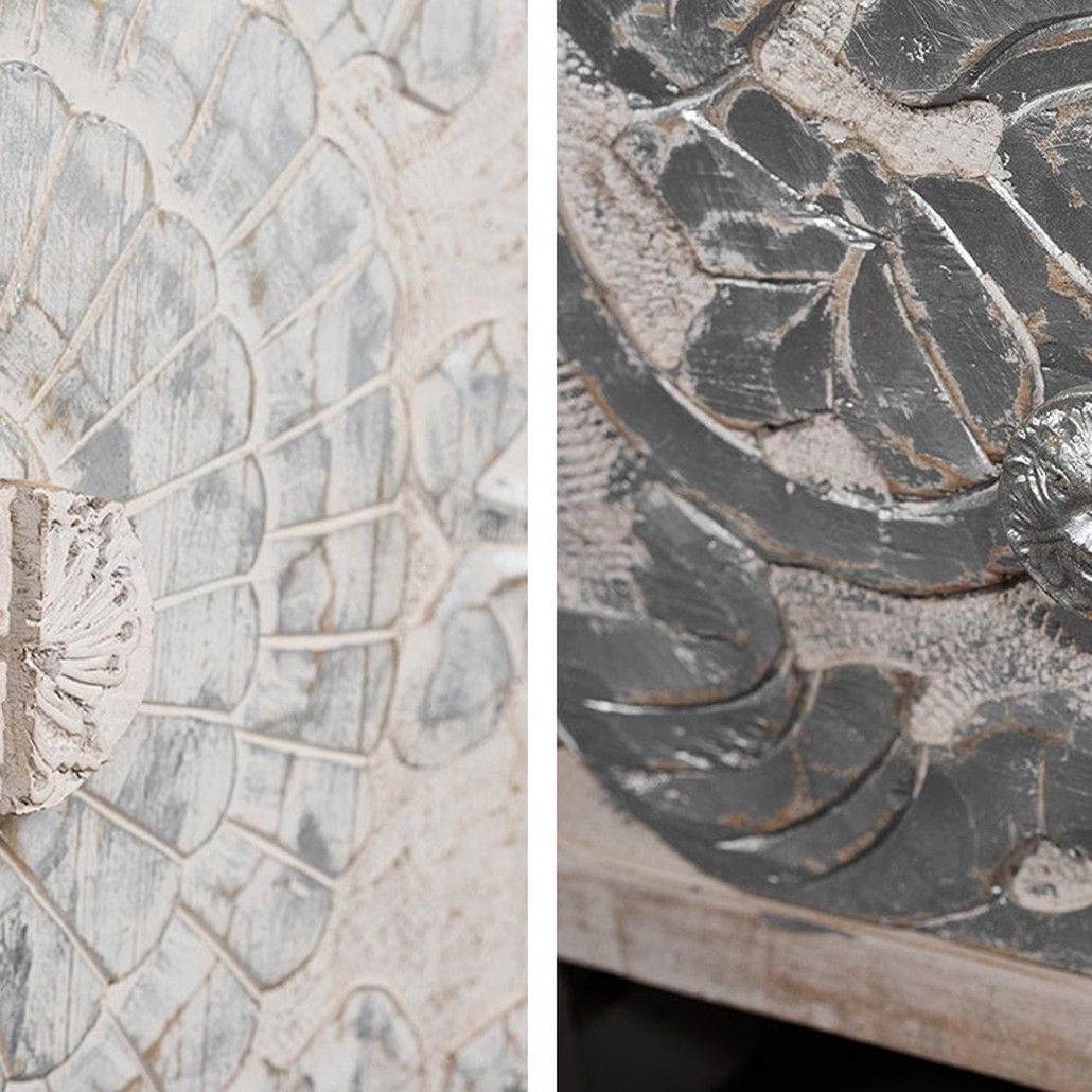 Шкаф Indian antique white Cupboard