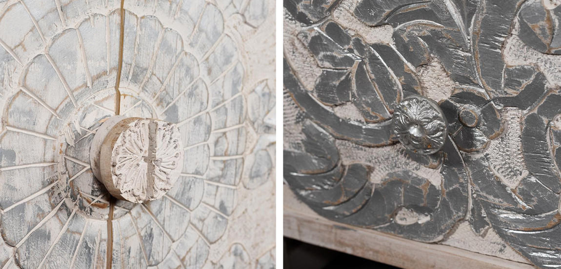 Шкаф Indian antique white Cupboard