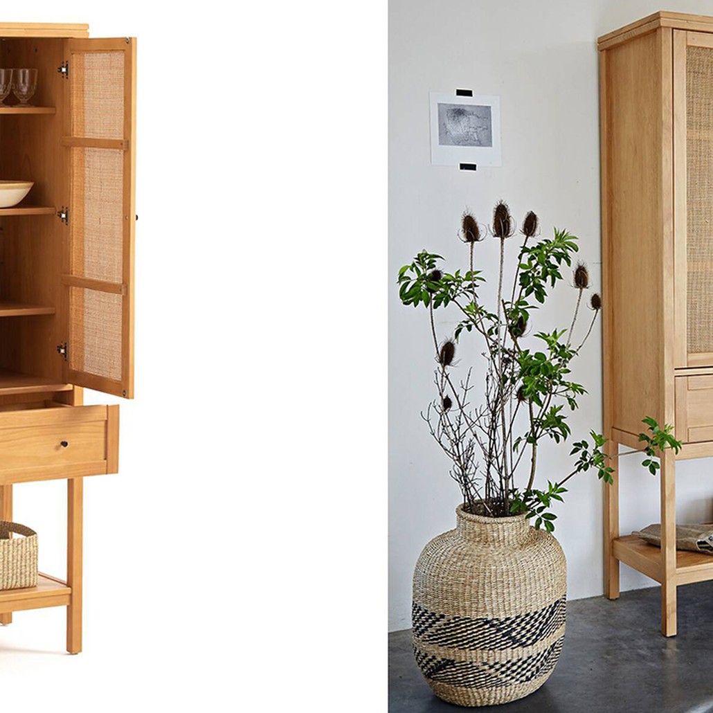 Шкаф Niels Wicker Cupboard 2 Doors