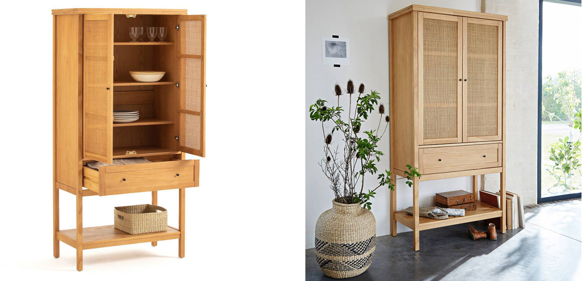 Шкаф Niels Wicker Cupboard 2 Doors
