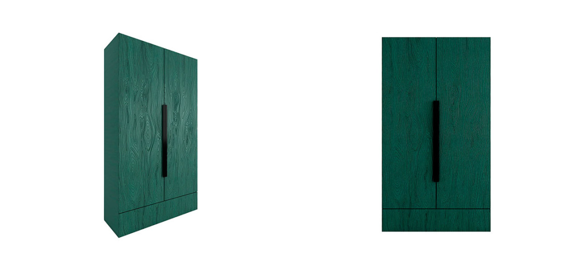 Шкаф двустворчатый цвет зеленый Fergus