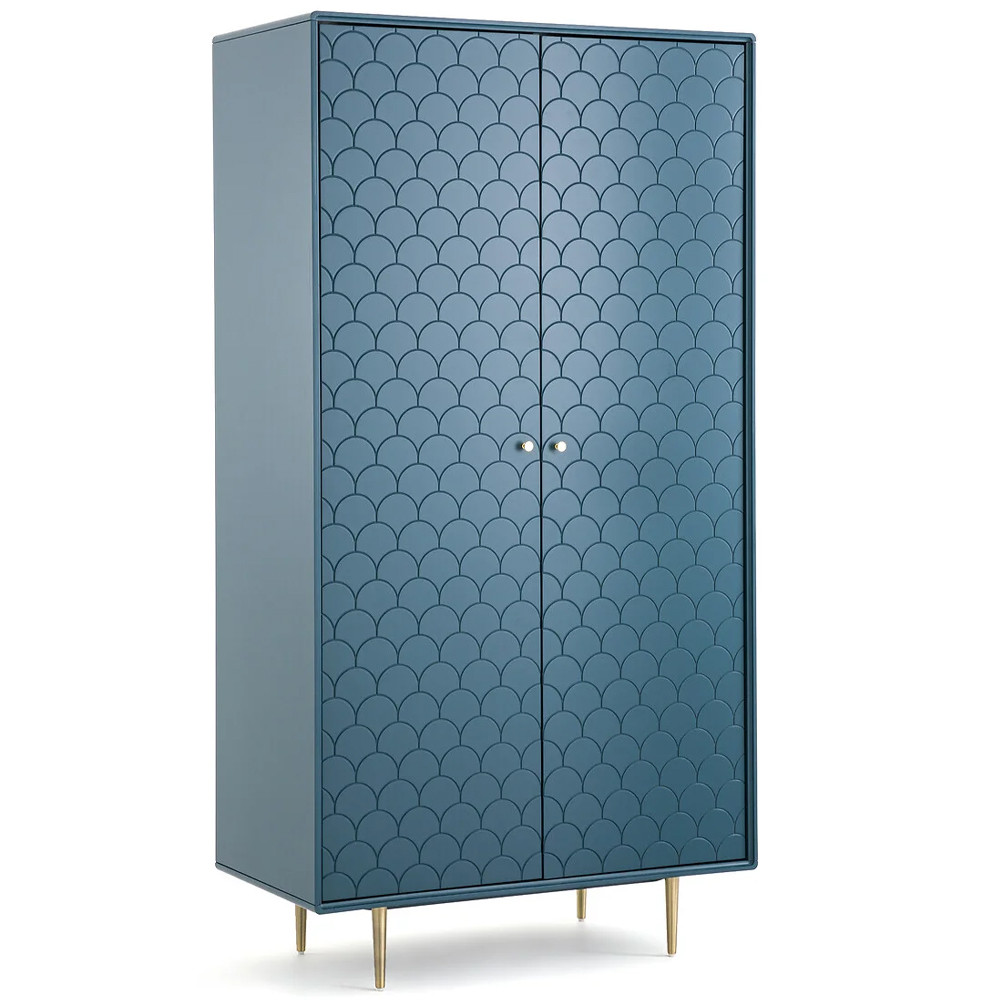 Шкаф двухдверный Scale Ornament Blue Wardrobe