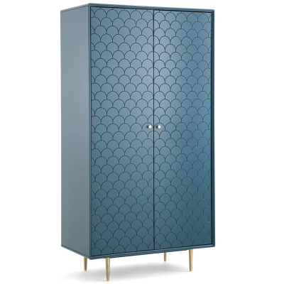 Шкаф двухдверный Scale Ornament Blue Wardrobe