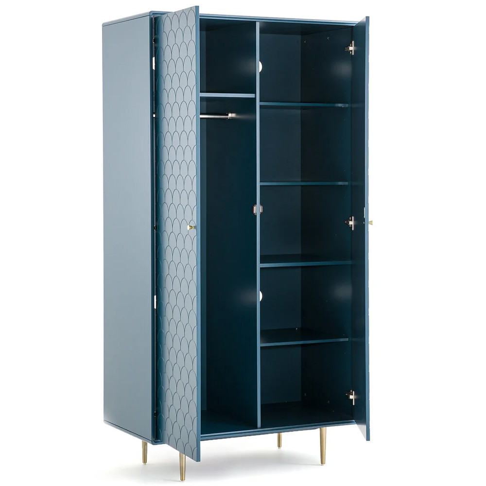 Шкаф двухдверный Scale Ornament Blue Wardrobe